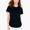 Sale NIC+ZOE Nzt Short Sleeve Shirt Tail Crew Neck Tee Black Onyx