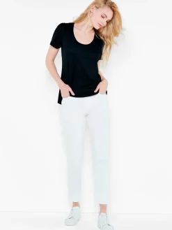 Online NIC+ZOE Nzt Short Sleeve Shirt Tail Scoop Tee Black Onyx