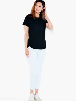 Store NIC+ZOE Nzt Short Sleeve Shirt Tail Crew Neck Tee Black Onyx