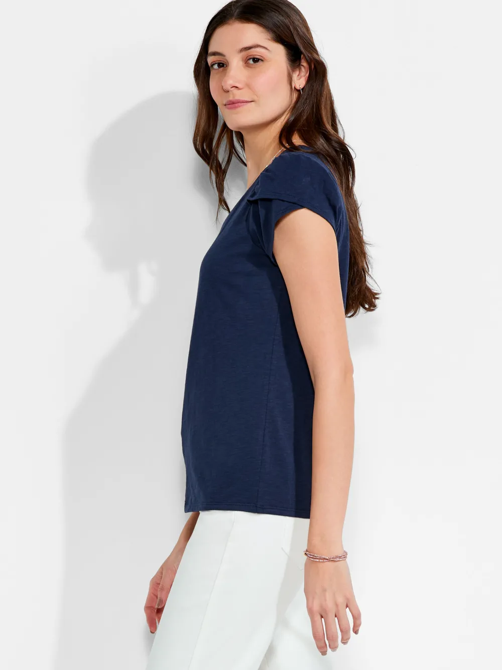 Best NIC+ZOE Nzt Short Sleeve Tulip Sleeve Scoop Tee Dark Indigo