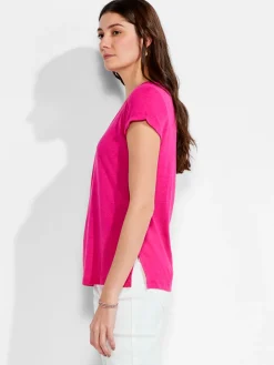 Fashion NIC+ZOE Nzt Short Sleeve V Tee Shocking Pink