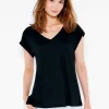 Shop NIC+ZOE Nzt Short Sleeve V-Neck Tee Black Onyx