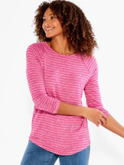 Store NIC+ZOE Nzt Sweet Dreams Long Sleeve Striped Tee Grey Multi