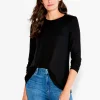 Sale NIC+ZOE Nzt Sweet Dreams Long Sleeve Crew Tee Black Onyx