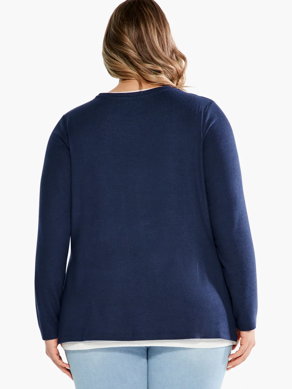 Discount NIC+ZOE Nzt Sweet Dreams Long Sleeve Double Layer Tee Dark Indigo