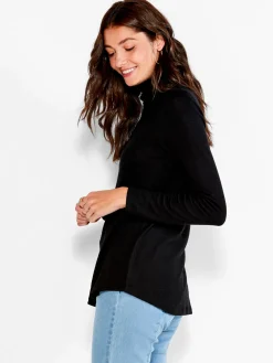 Fashion NIC+ZOE Nzt Sweet Dreams Long Sleeve Turtleneck Black Onyx