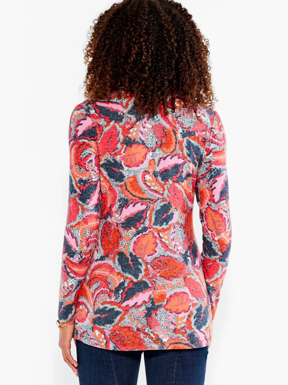 Sale NIC+ZOE Nzt Sweet Dreams Long Sleeve Tropics V Tee Pink Multi