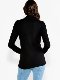 Fashion NIC+ZOE Nzt Sweet Dreams Long Sleeve Turtleneck Black Onyx