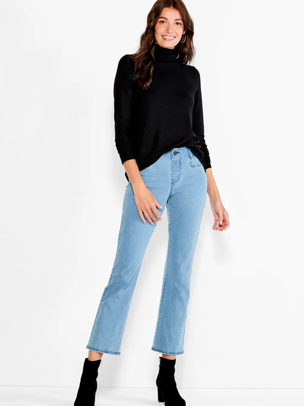 Fashion NIC+ZOE Nzt Sweet Dreams Long Sleeve Turtleneck Black Onyx