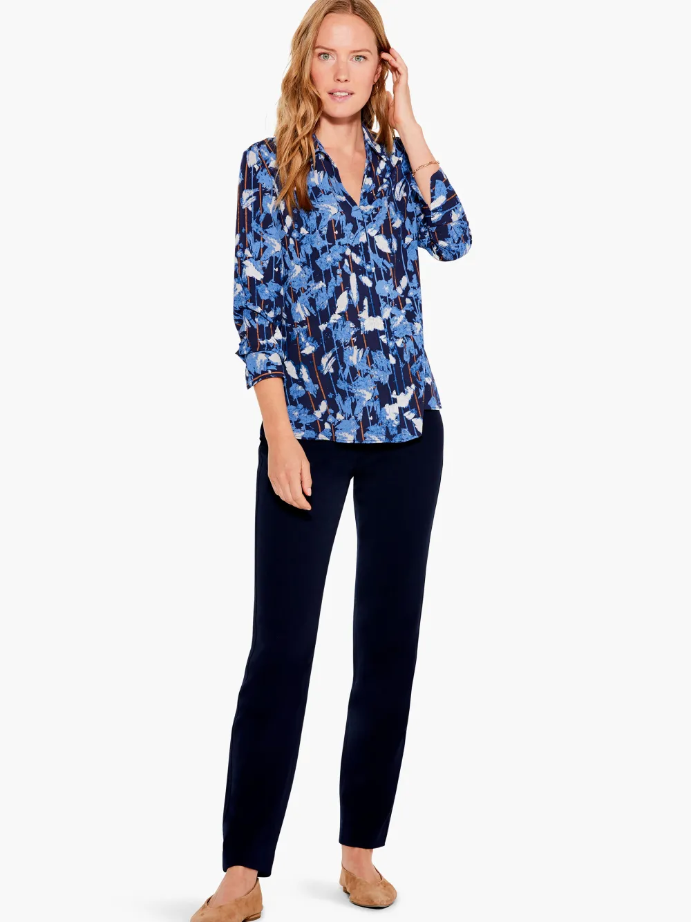 Online NIC+ZOE Ocean Tides Shirt Blue Multi