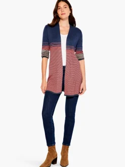 Best NIC+ZOE Ombre Twirl Cardigan Orange Multi