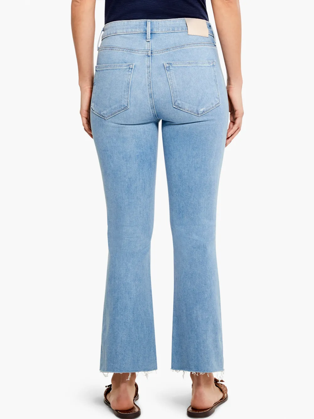New NIC+ZOE Paige - Collette Crop Flare W/ Raw Hem Light Wash