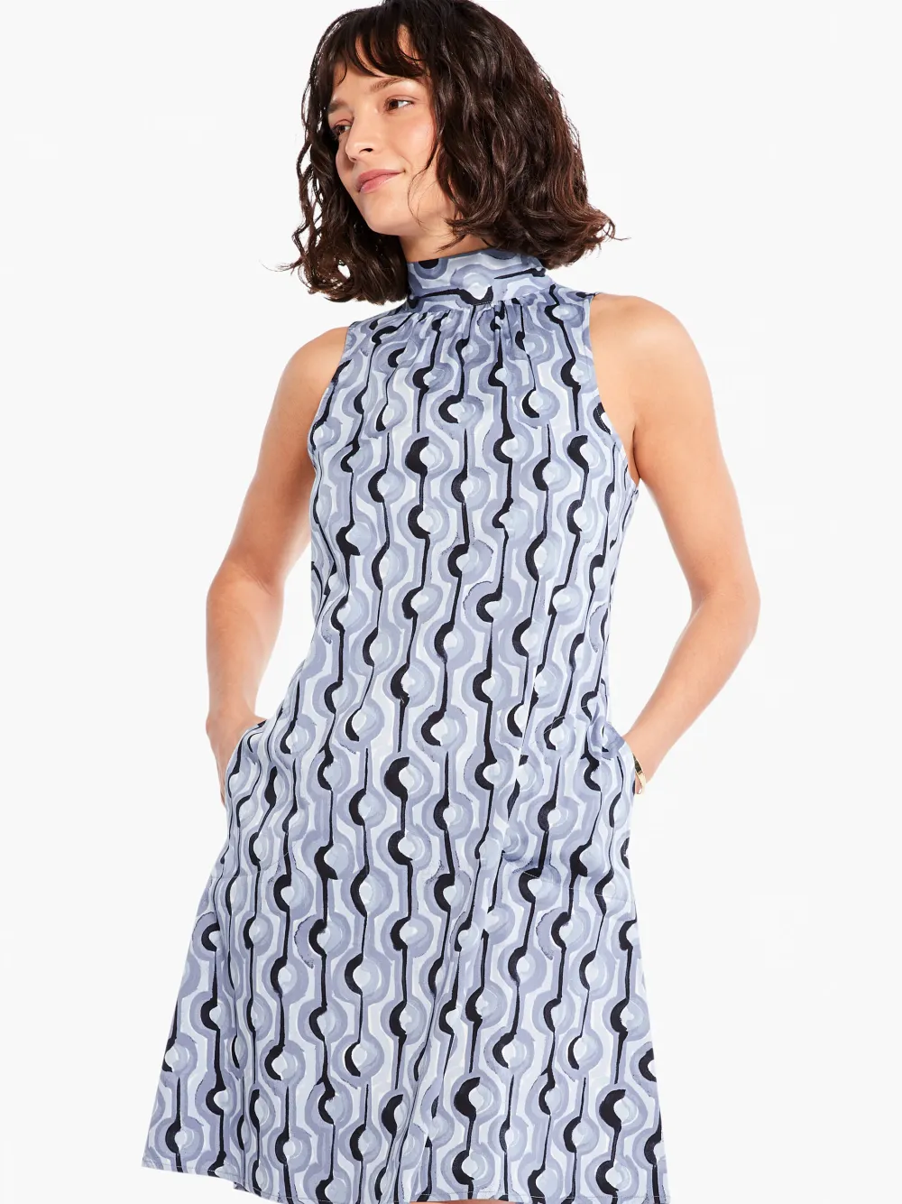 Discount NIC+ZOE Painted Clouds Dress Blue Multi