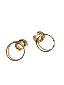 Discount NIC+ZOE Paula Rosen - Single Hoop Overlay Earrings Gold