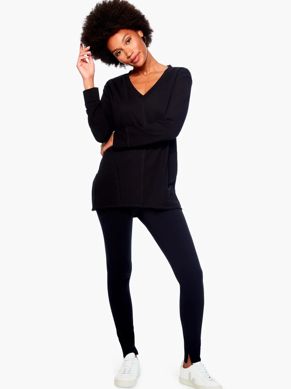Fashion NIC+ZOE Perfect Knit Legging Black Onyx