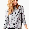 Discount NIC+ZOE Petal Toss Sweater Grey Multi