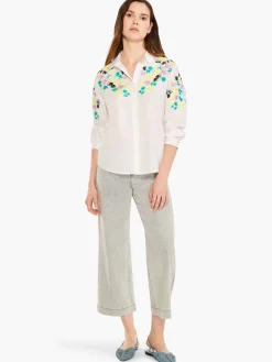 Shop NIC+ZOE Placed Petals Shirt White Multi