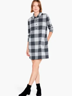 New NIC+ZOE Plaid Knit Dress Grey Multi