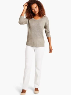 Cheap NIC+ZOE Polished Wonderstretch Straight Pant Paper White