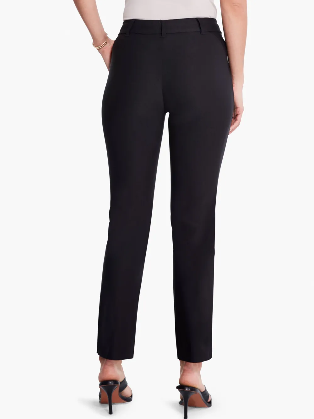 Discount NIC+ZOE Polished Wonderstretch Straight Ankle Pant Black Onyx
