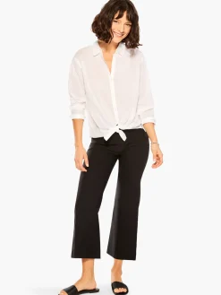 Best NIC+ZOE Polished Wonderstretch Wide-Leg Crop Pant Black Onyx