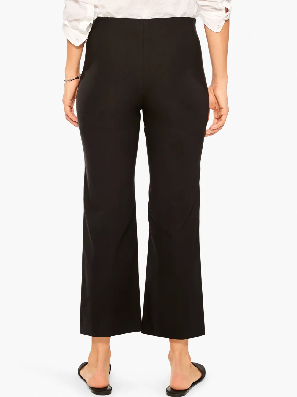 Flash Sale NIC+ZOE Polished Wonderstretch Wide-Leg Crop Pant Black Onyx