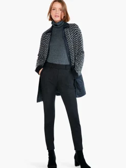 Hot NIC+ZOE Quilted Mix Media Coat Black Multi