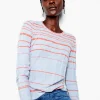 Best Sale NIC+ZOE Reflecting Rays Sweater Tee Blue Multi