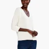 Clearance NIC+ZOE Relaxed Shaker Knit Sweater Canvas