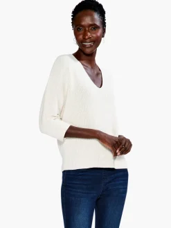 Best Sale NIC+ZOE Relaxed Shaker Knit Sweater Canvas
