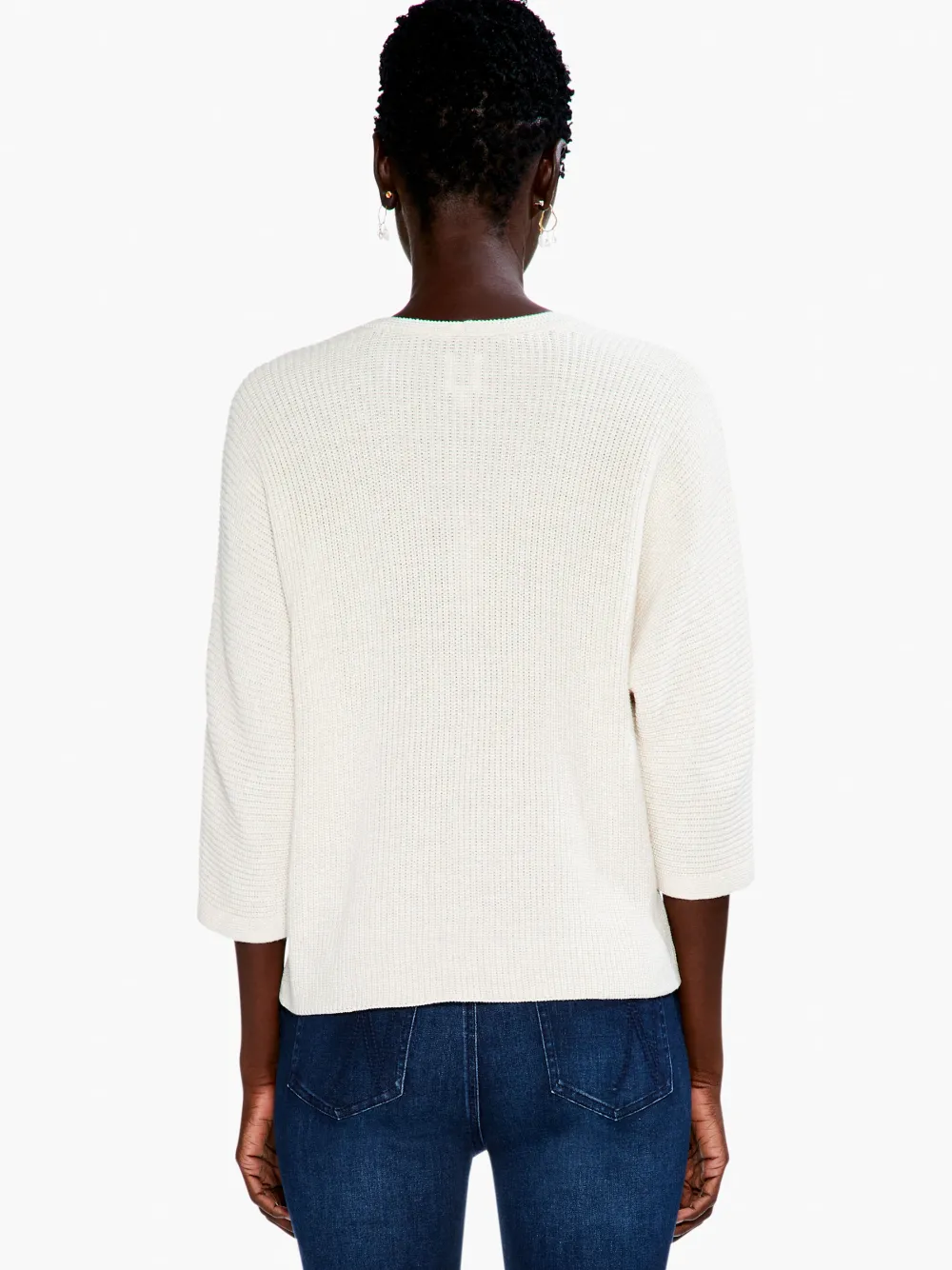 Clearance NIC+ZOE Relaxed Shaker Knit Sweater Canvas
