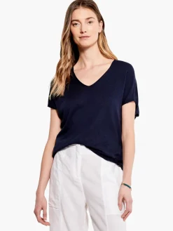 New NIC+ZOE Relaxed V Sweater Tee Pink Hue