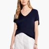 Best NIC+ZOE Relaxed V Sweater Tee Pink Hue