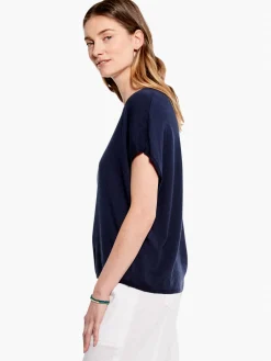 New NIC+ZOE Relaxed V Sweater Tee Pink Hue