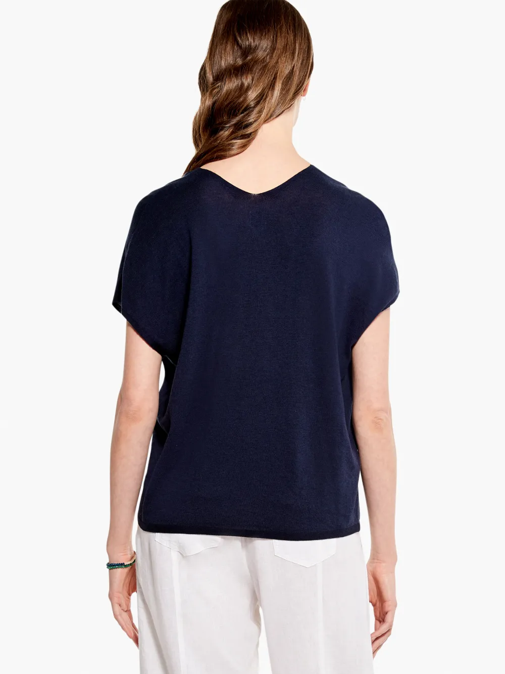 New NIC+ZOE Relaxed V Sweater Tee Pink Hue
