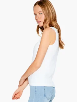 Shop NIC+ZOE Rib Knit Scoop Tank Paper White