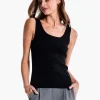 Cheap NIC+ZOE Rib Sweater Tank Black Onyx