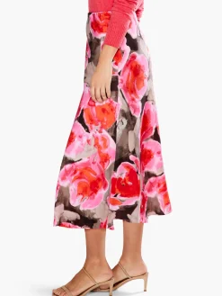 Fashion NIC+ZOE Rosy Outlook Slip Skirt Pink Multi