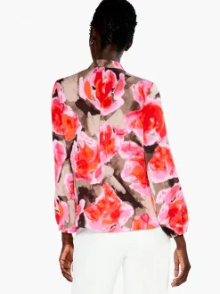 New NIC+ZOE Rosy Outlook Top Pink Multi