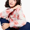 Fashion NIC+ZOE Rosy Sunset Sweater Pink Multi