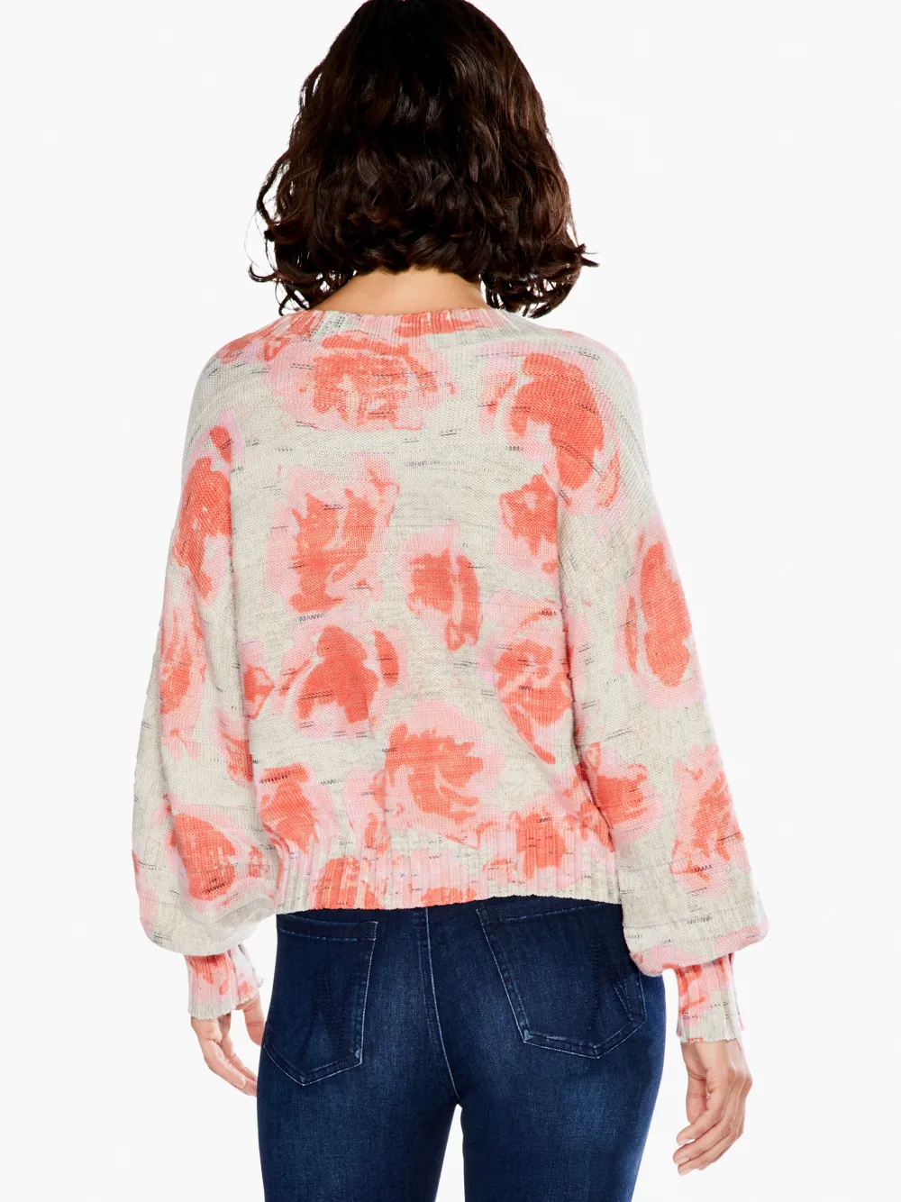 Fashion NIC+ZOE Rosy Sunset Sweater Pink Multi