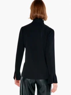Best Sale NIC+ZOE Ruffled Up Top Black Onyx
