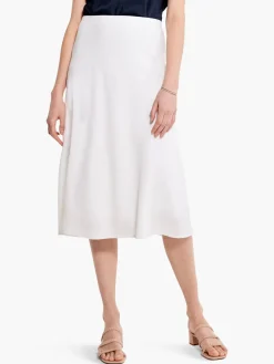 Online NIC+ZOE Rumba Linen Slip Skirt Paper White