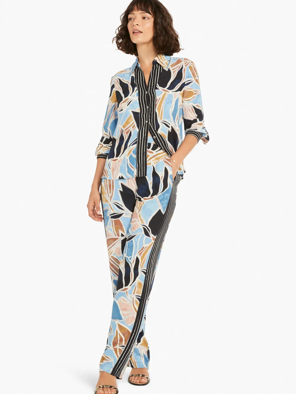Sale NIC+ZOE Sapphire Shades Shirt Blue Multi