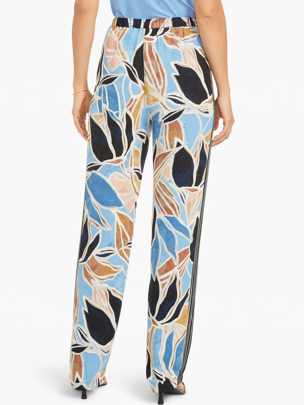 Sale NIC+ZOE Sapphire Shades Wide-Leg Pant Blue Multi