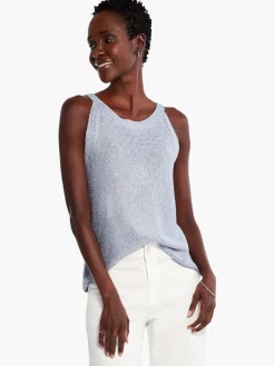 Hot NIC+ZOE Sequin Tank Blue Glacier