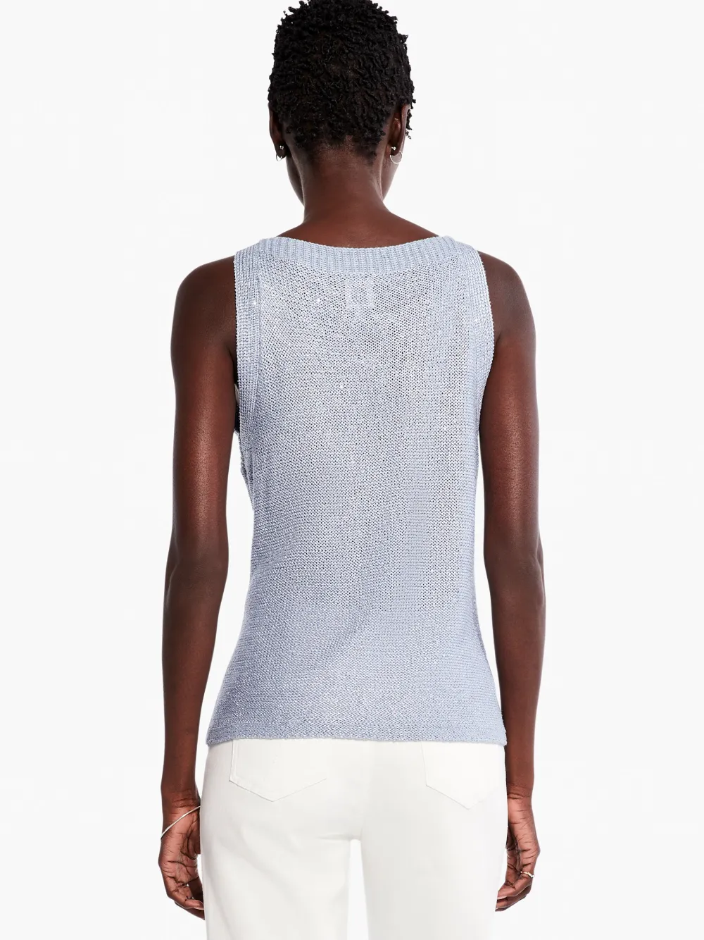 Shop NIC+ZOE Sequin Tank Blue Glacier