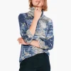 New NIC+ZOE Shadow Mix Sweater Blue Multi