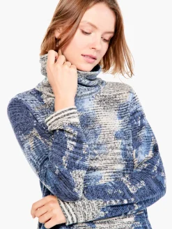 New NIC+ZOE Shadow Mix Sweater Blue Multi