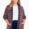 Store NIC+ZOE Shadow Sunset Cardigan Pink Mix